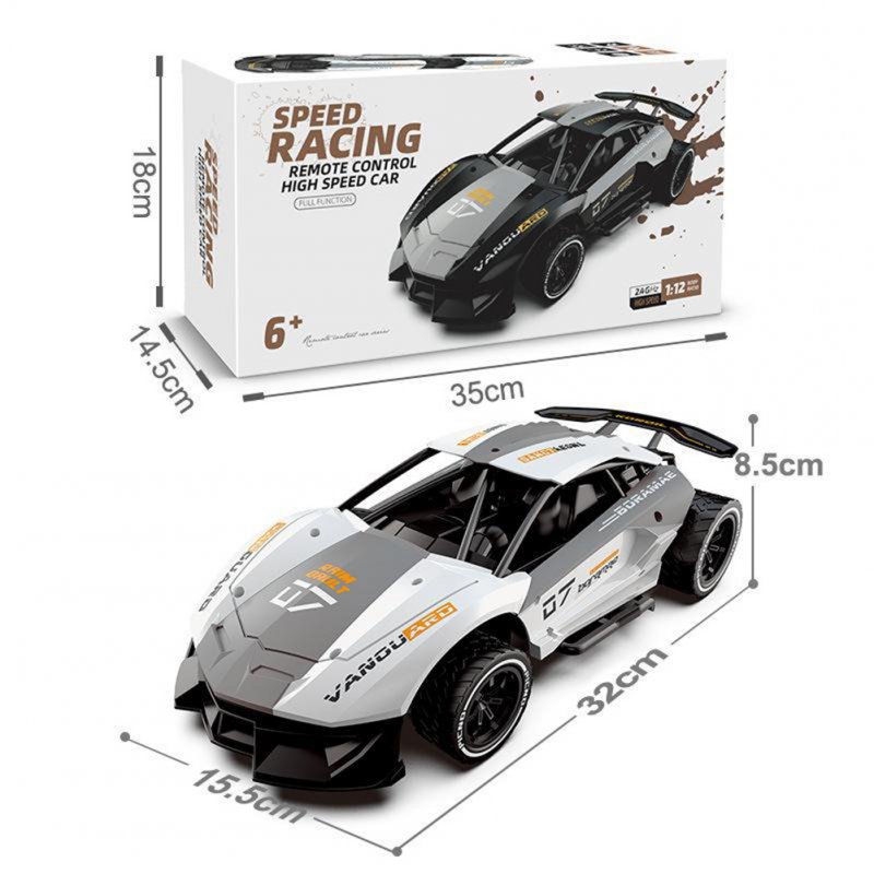 1:12 Speed Racing RC Car Toy 2.4ghz Remote Control Car Long Remote Control Distance Birthday Gifts White