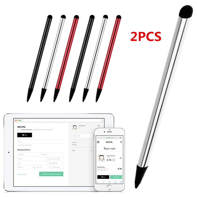 2Pcs Capacitive Pen Touch Screen Stylus Pencil for iPhone iPad Tablet Universal 