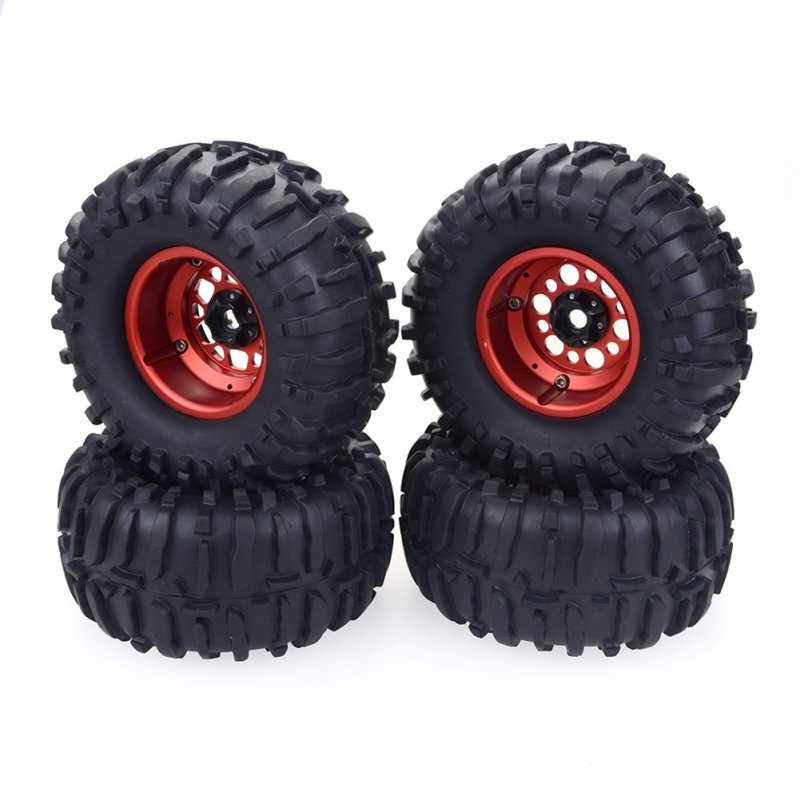 4pcs 2.2inch 120mm 1/10 RC Crawler Truck Wheels Tires for Redcat HPI FTX Mauler TRAXXAS TRX4 RGT Traction Hobby Founder II Axial SCX10 II VRX Racing 4PCS