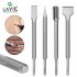 4pcs 40cr 250mm Flat Chisel Electric Hammer Drill Bit for Breaking Concrete Brick Wall Silver