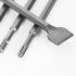 4pcs 40cr 250mm Flat Chisel Electric Hammer Drill Bit for Breaking Concrete Brick Wall Silver