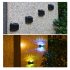 4pcs 4led Solar Wall Lamp Waterproof Up Down Luminous Night Light For Outdoor Garden Courtyard Decoration warm light