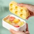 4pcs 6 Cavities Stackable Ice Mold Ice Tray Space Saving Food Grade Silicone Premium Ice Ball Maker With Lids Khaki 4pcs pack