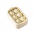 4pcs 6 Cavities Stackable Ice Mold Ice Tray Space Saving Food Grade Silicone Premium Ice Ball Maker With Lids Khaki 4pcs pack
