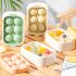 4pcs 6 Cavities Stackable Ice Mold Ice Tray Space Saving Food Grade Silicone Premium Ice Ball Maker With Lids Khaki 4pcs pack