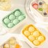 4pcs 6 Cavities Stackable Ice Mold Ice Tray Space Saving Food Grade Silicone Premium Ice Ball Maker With Lids green 4pcs pack