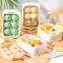 4pcs 6 Cavities Stackable Ice Mold Ice Tray Space Saving Food Grade Silicone Premium Ice Ball Maker With Lids green 4pcs pack