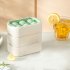 4pcs 6 Cavities Stackable Ice Mold Ice Tray Space Saving Food Grade Silicone Premium Ice Ball Maker With Lids green 4pcs pack