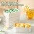 4pcs 6 Cavities Stackable Ice Mold Ice Tray Space Saving Food Grade Silicone Premium Ice Ball Maker With Lids yellow 4pcs pack
