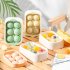 4pcs 6 Cavities Stackable Ice Mold Ice Tray Space Saving Food Grade Silicone Premium Ice Ball Maker With Lids yellow 4pcs pack