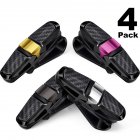 4pcs ABS Glasses Holders for <span style='color:#F7840C'>Car</span> Sun Visor Sunglasses Holder Clip Hanger Eyeglasses Mount