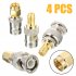 4pcs BNC to SMA Connectors Type Male Female RF Connector Adapter Test Converter Kit Set