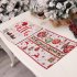 4pcs Christmas Cartoon Knitted Placemats Insulated Table Mats for Kitchen Restaurant Table Decorations
