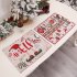 4pcs Christmas Cartoon Knitted Placemats Insulated Table Mats for Kitchen Restaurant Table Decorations