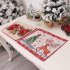 4pcs Christmas Cartoon Knitted Placemats Insulated Table Mats for Kitchen Restaurant Table Decorations