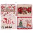 4pcs Christmas Cartoon Knitted Placemats Insulated Table Mats for Kitchen Restaurant Table Decorations