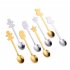 4pcs Christmas Spoon Set Creative Stainless Steel Coffee Dessert Spoon Set for Christmas Silver