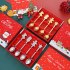 4pcs Christmas Spoon Set Creative Stainless Steel Coffee Dessert Spoon Set for Christmas Silver