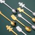 4pcs Christmas Spoon Set Creative Stainless Steel Coffee Dessert Spoon Set for Christmas Silver