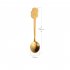 4pcs Christmas Spoon Set Creative Stainless Steel Coffee Dessert Spoon Set for Christmas Silver