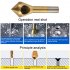 4pcs Countersink Deburring Drill Bits Taper Hole Cutter Chamfering Tools 2 20mm titanium plated