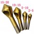 4pcs Countersink Deburring Drill Bits Taper Hole Cutter Chamfering Tools 2 20mm Silver