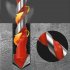 4pcs Cross Hex Tile Drill Bits Lengthened Glass Ceramic Twist Bits Punching Drill Bits