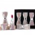 4pcs Crystal Rhinestone Bow Lipstick Makeup Lipstick Set Long Lasting Moist Non stick Cup Makeup Gift 02 