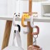4pcs Foldable Hanger Cartoon Animals Non slip Strong Load bearing Table Hook For Handbag School Bags Key Chains set