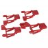 4pcs Front Rear Metal Shock Absorbers Bracket for 1 10 Land Rover Defender RC Crawler Car Traxxas TRX4 D90 D110 RC4WD red