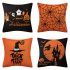 4pcs Halloween Pillowcases Soft Skin Friendly Pillow Covers Home Throw Cushion Case For Sofa Couch Decor as shown