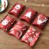 4pcs Laser Christmas Candy Packaging Paper Box Christmas Eve Gift Bag Diy Gift Red Type D