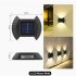 4pcs Led Outdoor Solar Lamp Intelligent Sensor Waterproof Automatic Garden Decorative Light Wall Lamp 8LED  white light 