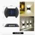 4pcs Led Outdoor Solar Lamp Intelligent Sensor Waterproof Automatic Garden Decorative Light Wall Lamp 8LED  white light 