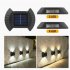 4pcs Led Outdoor Solar Lamp Intelligent Sensor Waterproof Automatic Garden Decorative Light Wall Lamp 8LED  white light 