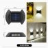 4pcs Led Outdoor Solar Lamp Intelligent Sensor Waterproof Automatic Garden Decorative Light Wall Lamp 8LED  white light 