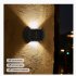 4pcs Led Outdoor Solar Lamp Intelligent Sensor Waterproof Automatic Garden Decorative Light Wall Lamp 8LED  white light 