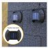 4pcs Led Outdoor Solar Lamp Intelligent Sensor Waterproof Automatic Garden Decorative Light Wall Lamp 8LED  Warm Light 