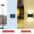 4pcs Led Outdoor Solar Lamp Intelligent Sensor Waterproof Automatic Garden Decorative Light Wall Lamp 2LED  Warm Light 