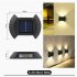4pcs Led Outdoor Solar Lamp Intelligent Sensor Waterproof Automatic Garden Decorative Light Wall Lamp 2LED  Warm Light 