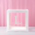 4pcs Love Love Transparent Balloon Boxes Lightweight Reusable For Baby Shower Birthday Party Valentine Day Decor BABY