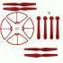 4pcs Main Blade Propeller   4pcs Propeller Protectors Blades Frame  For Syma X8 X8C X8W X8G X8HC X8HW X8HG RC Quadcopter Blue