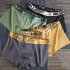 4pcs Men Underwear Trendy Graphene Middle Waist Stretch Large Size Sports Shorts For Students C XL