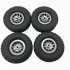 4pcs Mn Model Metal Clamping Pressure Tire Beadlock Wheel Rim   Rubber Tires Set For Wpl 1 16 Mn45 D90 91 96 99 99s 99a 1 12 Rc Car Model Titanium 4PCS tire   w