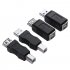 4pcs Printer USB Connector USB 2 0 Type A Female to Micro B Male Adapter Changer Connector black
