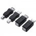 4pcs Printer USB Connector USB 2 0 Type A Female to Micro B Male Adapter Changer Connector black
