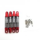 4pcs RC Car All Metal Hydraulic Shock Absorber Diy Modification Model Toy Accessories Red