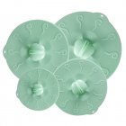 4pcs Silicone Lids For Food Storage Silicone Bowl Covers Suction Lids For Cups Bowls Pots Pans Oven Fridge green 4 piece set