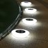 4pcs Solar Ground Light With 14 LED Beads Rechargeable Solar Panel Outdoor Solar Landscape Lights IP65 Waterproof Warm Light In Ground Lamp For Backyard Lawn    W