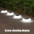 4pcs Solar Ground Light With 14 LED Beads Rechargeable Solar Panel Outdoor Solar Landscape Lights IP65 Waterproof Warm Light In Ground Lamp For Backyard Lawn    w